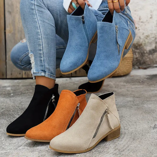 Britt - Elegant Suede Ankle Boots