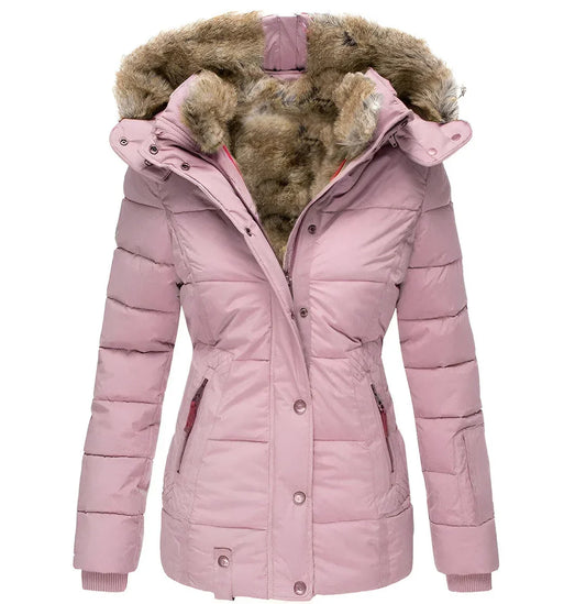 Annamarie I Puffer Jacket with Hood and Slim Fit Design